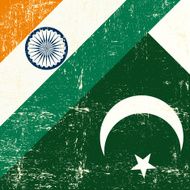 Indian and Pakistani grunge Flag