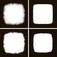 four grunge square vignettes