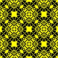 abstract black shape with yellow background
