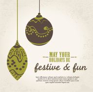 Festive and fun retro holiday greeting design template