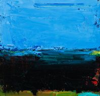 Abstract painted blue art backgrounds N186