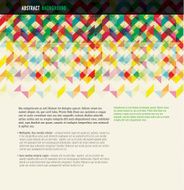 Retro Presentation template with sample text multi color top border