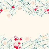 Holly Christmas seamless background N2