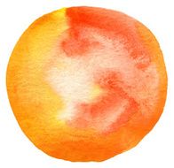 Abstract circle watercolor painted background N8