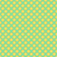 Seamless the yellow sun pattern for green background Vector