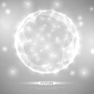 Abstract vector sphere Futuristic technology wireframe mesh