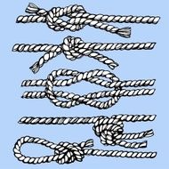 Hand drawn ropes and knots N2