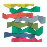 3d colored paper banners - origami style