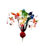 Colorful radish design