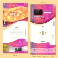 blurred trendy one page website design template