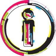 Colorful Grunge Font LETTER I N4