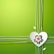 Background with love heart and flower N2