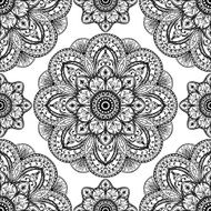 Vector ornate pattern of mandalas
