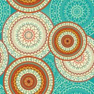 Seamless background with circular ornaments N3