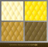 Vector abstract upholstery background Yellow color set