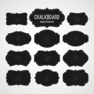 Set of Chalkboard Frames and Labels Vector illustration N2
