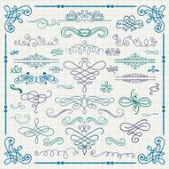 Vector Colorful Vintage Hand Drawn Swirls Collection N3
