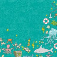 Sea life pattern background N13