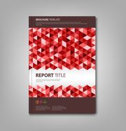 Brochures book with red triangles template N2