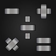 Letter metal chrome ribbon - Mathematical signs