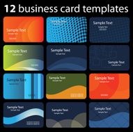 Set of Colorful Business Card Backgrounds
