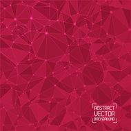 Technological red background with a pattern of triangles and dots
