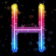 Alphabet Rainbow Lights Glitter with Sparkles N2