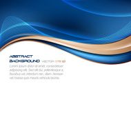 Abstract blue vector wavy background N2
