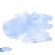 Watercolor soft blue paint stain
