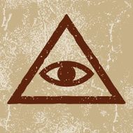 Ancient Symbols Eye in Pyramid