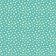 Seamless pattern of hearts and snow N2