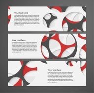 Abstract colorful horizontal banners Vector illustration