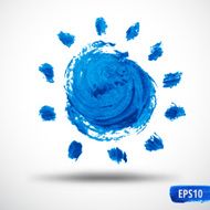 Grunge Sun Shape Watercolor Abstract Background