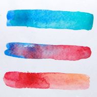 Abstract Three Watercolor Shapes for Background