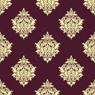 Seamless oriental pattern with lush flowers