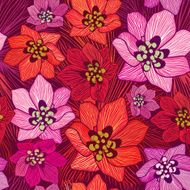 Flowers seamless bright wallpaper - vector pattern N3