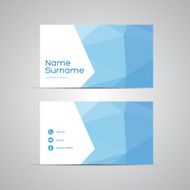 Modern Business-Card Set vector blue