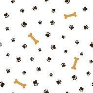 Dog theme seamless background