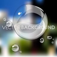 Water drops on blurred background