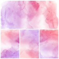 Set of Colorful water color painting background N427