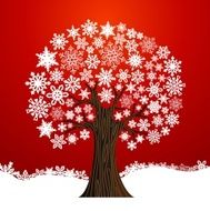 Snowflakes Christmas tree