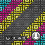 Business Card Design Template Vector Elements Personal Dotted Background Illustration N3
