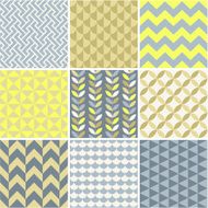 Seamless patterns set - simple geometry