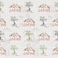 Abstract seamless background with Japan symbols N2