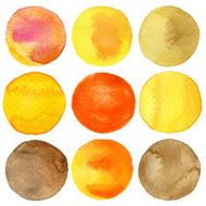 Watercolor hand painted circles collection N5