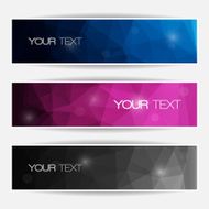 Polygonal banners set