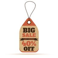 Price tags in vintage style N14