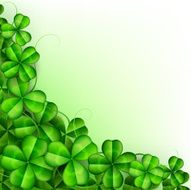 Leaf clover corner decoration
