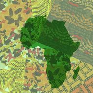 abstract Africa map with traditional pattern background N5