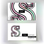Business card design with letter S N2